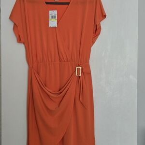 Michael Kors Vibrant Orange Mini Dress